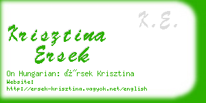 krisztina ersek business card